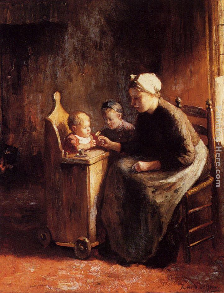 A Daisy For The Baby painting - Bernard de Hoog A Daisy For The Baby art painting